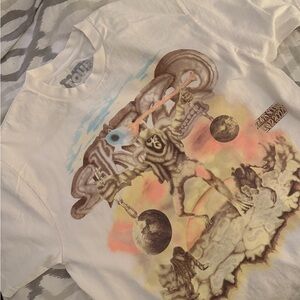 Travis Scott Unisex Concert Tee - White and Brown